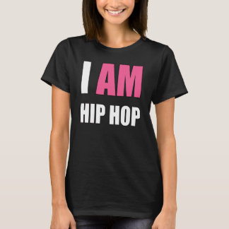 "EU SOU HIP HOP" CAMISETA LETRA ROSA