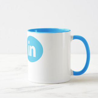 "Eu sou #in" - Twitter & caneca de LinkedIn