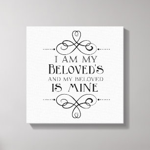 Eu sou meu Beloved e meu amado é canvas da mina