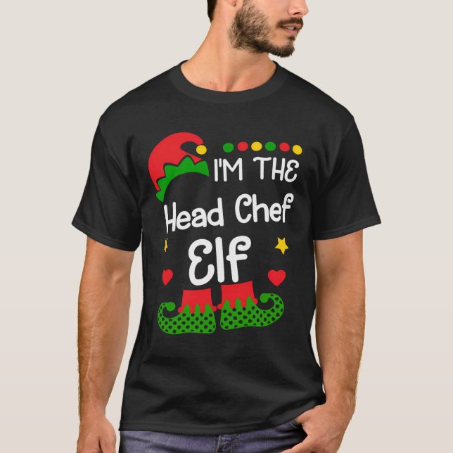 Eu Sou O Chefe Elf Camiseta Família De Natal Elf C (Frente)