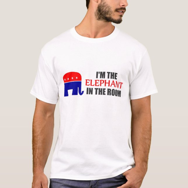 Eu sou o elefante no t-shirt da sala (Frente)