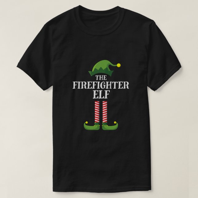 Eu sou o Elf do Bombeiro Camisa Família de Natal E (Frente do Design)