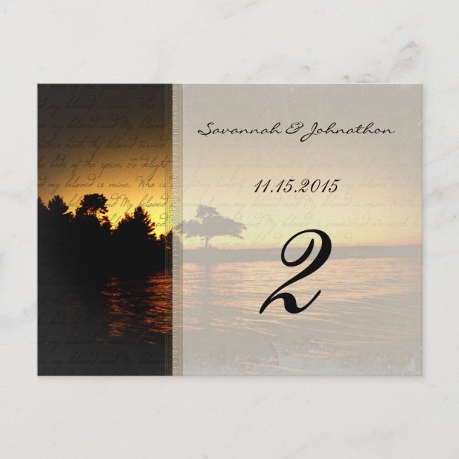 Eu sou o meu amado Cartões de Número da Mesa de Ca (Frente)