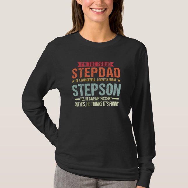 Eu Sou O Orgulhoso Pai Stepdad Bonus Pullover (Frente)