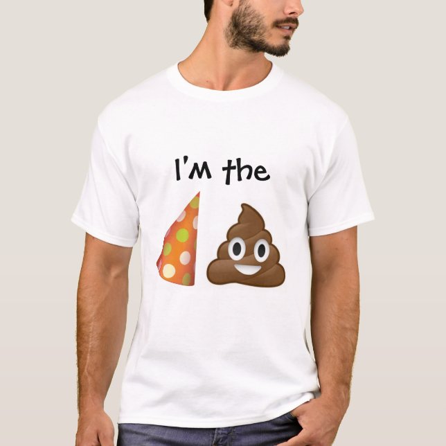 Eu sou o t-shirt do emoji do pooper do partido (Frente)