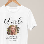 Eu sou o tio | Formando Foto T-Shirt<br><div class="desc">Eu sou o tio do Formando 'o nome deles' camisetas de Graduação. A camisa apresenta um efeito fotográfico arranhado com um modelo de texto de graduação moderno. O estilo,  o tamanho e a cor do texto podem ser alterados clicando no link personalizar depois de personalizar.</div>