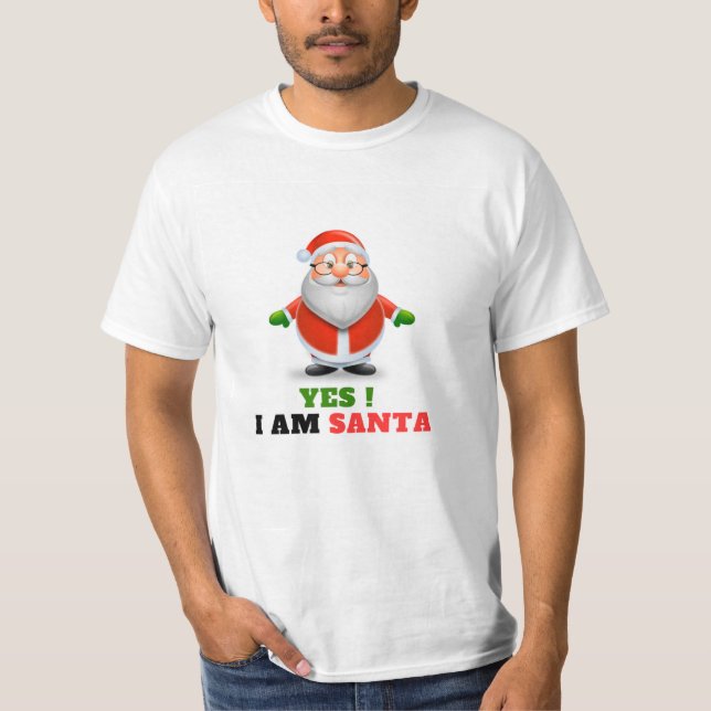 Eu sou Papai noel Camiseta de Mens (Frente)