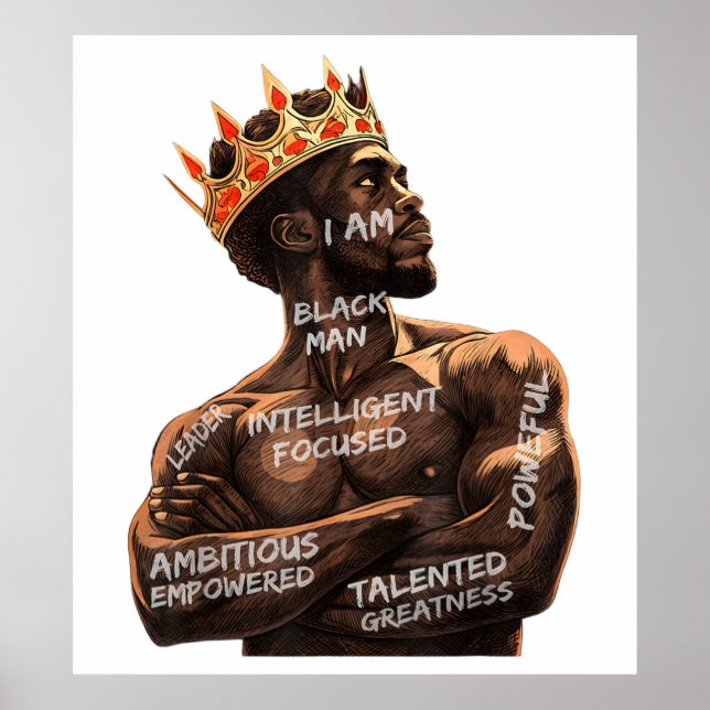 Eu sou poster do Homem Negro (Frente)