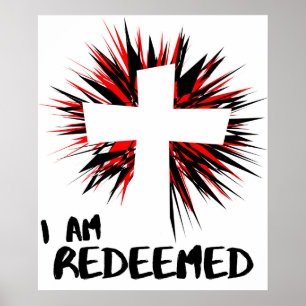"Eu sou" poster Redeemed da parede