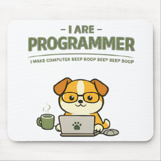 Eu Sou Programador Beep Boop Mouse Pad Divertido
