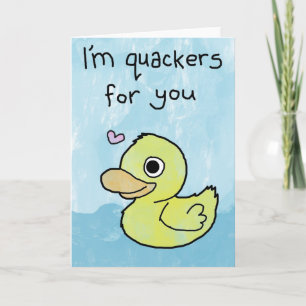 Eu sou "Quackers" para você - Cartão de Dia de os 