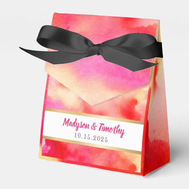 Eu sou Red WATERCOLOR Casamento Daqui Caixa de Pre (Frente)