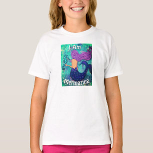 Eu sou sereia & cavalo marinho da camisa da