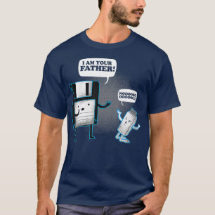 Eu sou seu pai Disquete Disquete USB camisa engra