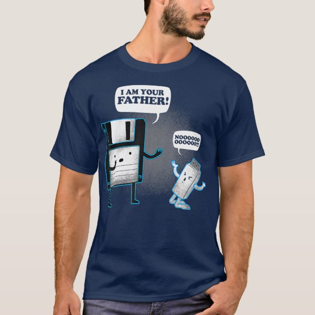 Eu sou seu pai Disquete Disquete USB camisa engraç (Frente)