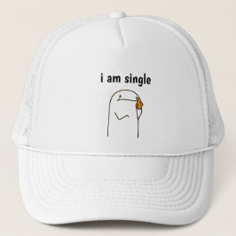 "Eu Sou Solteiro" Boné Trucker Minimalista Engraça