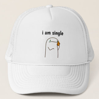 "Eu Sou Solteiro" Boné Trucker Minimalista Engraça