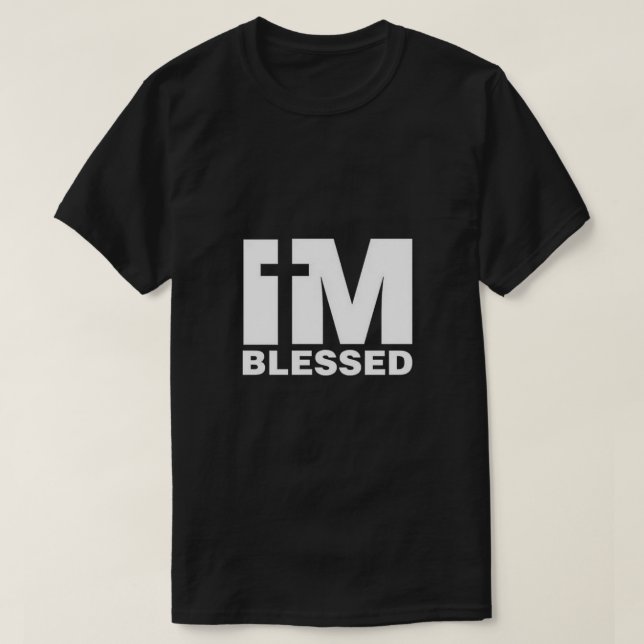 Eu sou t-shirt abençoado (Frente do Design)