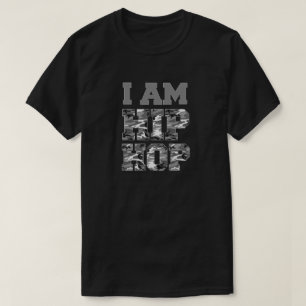 EU SOU t-shirt da camuflagem de HIP HOP