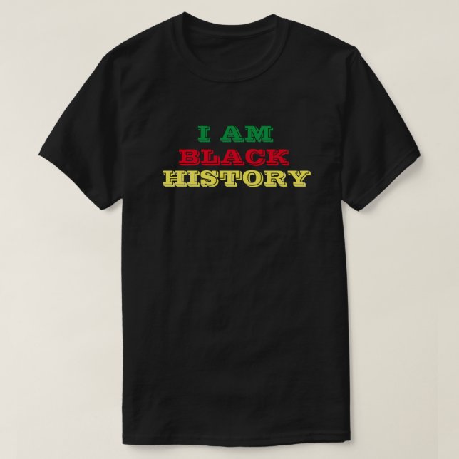 EU SOU T-Shirt da HISTÓRIA NEGRA (Frente do Design)