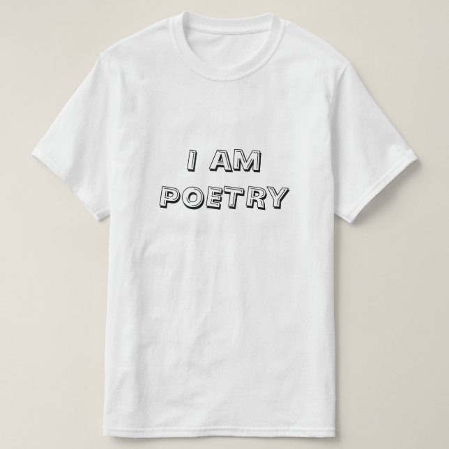 Eu sou t-shirt da poesia (Frente do Design)