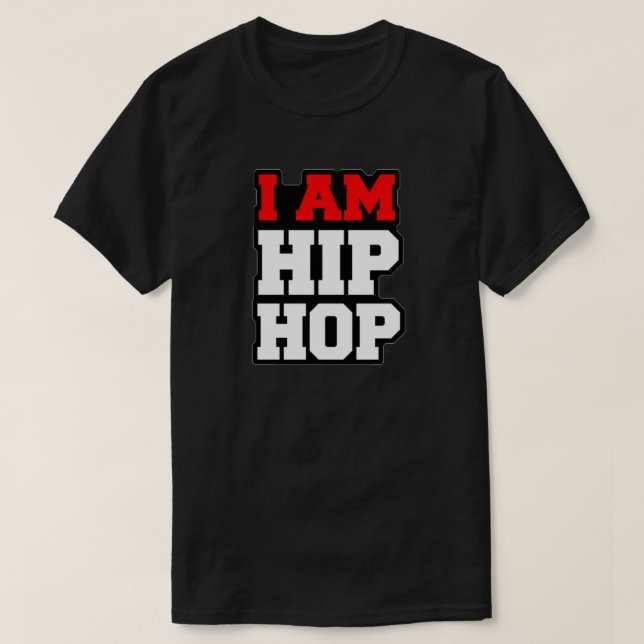 EU SOU t-shirt de HIP HOP (Frente do Design)