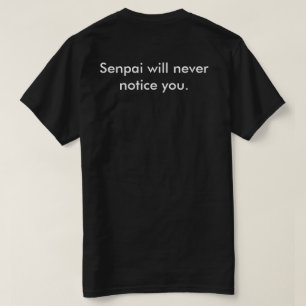 EU SOU t-shirt escuro básico de SENPAI