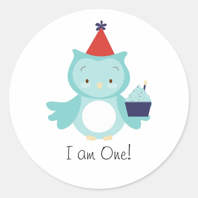 Eu sou um adesivo de aniversariante (Frente)