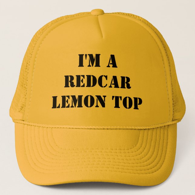 Eu sou um boné de topo da Redcar Lemon (Frente)
