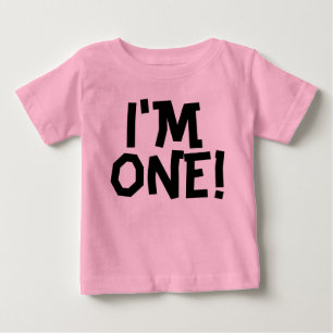 EU SOU UM! Camisetas de um primeiro aniversario de