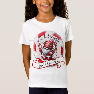 "Eu sou um Docinho e eu Gnomo!" T-Shirt da Menina