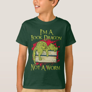 Eu sou um dragão do livro não um t-shirt do