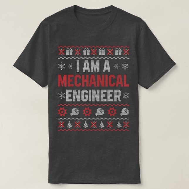 Eu Sou Um Engenheiro Mecânico Suéter De Natal Feio (Frente do Design)