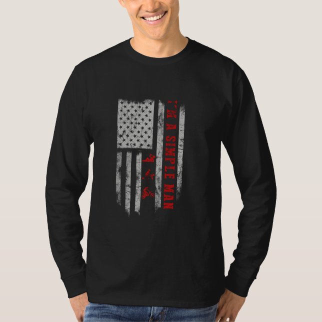 Eu sou um homem simples beba Camiseta de camisa (Frente)
