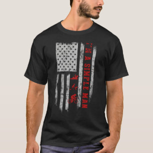 Eu sou um homem simples bebendo Camiseta de ciclis