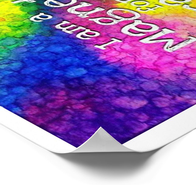 Eu sou um imã para milagres de afirmação poster (Borda)