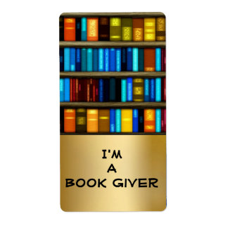 Eu sou um livro com etiquetas adesivas de livraria