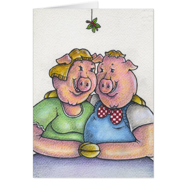 Eu sou um porco para você cartão de Natal (Frente)