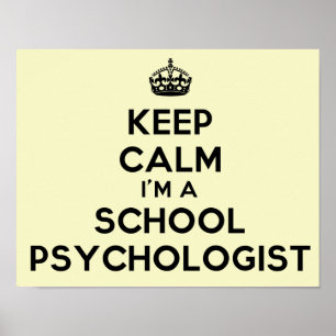 Eu sou um poster da calma do psicólogo da escola