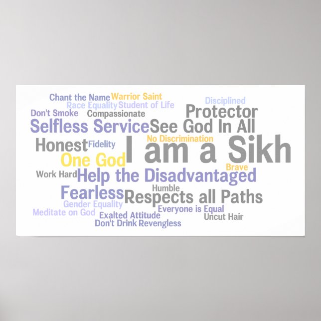 Eu sou um Poster Sikh (Frente)