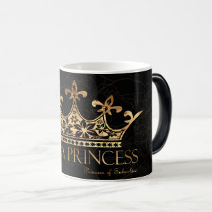 Eu sou um preto da princesa w/Crown caneca