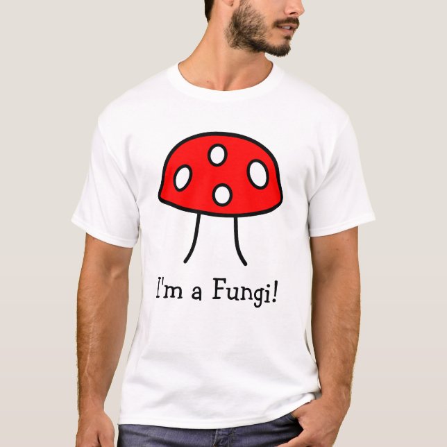 Eu sou um t-shirt vermelho do cogumelo dos fungos (Frente)