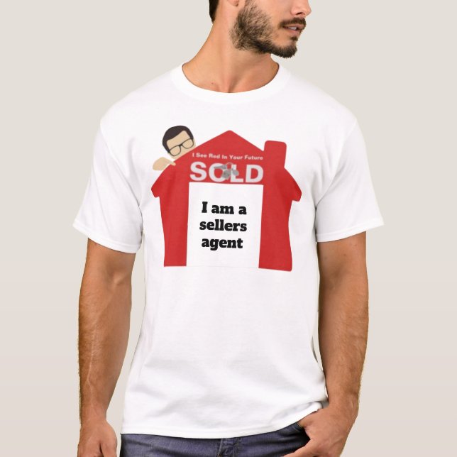 Eu sou um vendedor agente imobiliário T-Shirt (Frente)