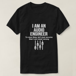 Eu sou uma camisa audio do engenheiro -