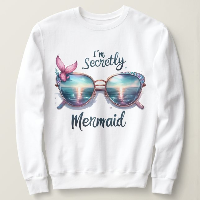 Eu sou uma camiseta de sereia secreta (Frente do Design)