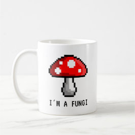 Eu sou uma caneca do cogumelo do pixel dos fungos
