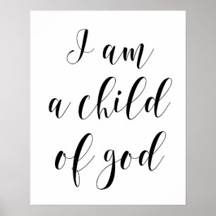 Eu sou uma criança do poster do deus