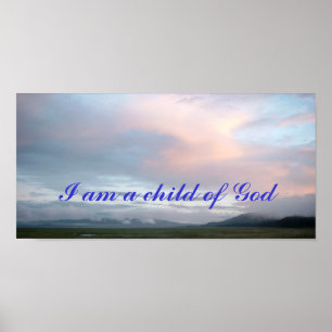 Eu sou uma criança do poster do deus