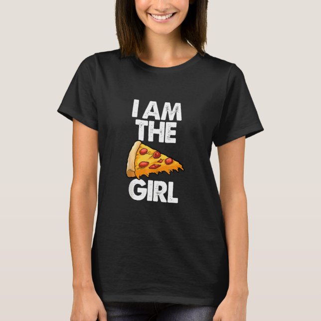 Eu Sou Uma Garota De Pizza Camiseta Engraçada. (Frente)
