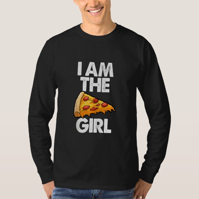 Eu Sou Uma Garota De Pizza Camiseta Engraçada. (Frente)